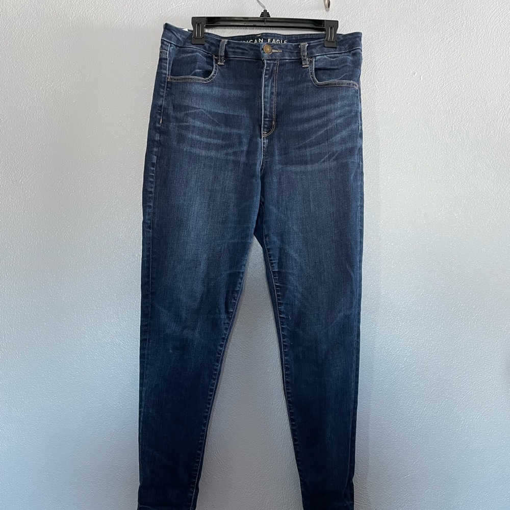 American Eagle Dark Curvy Hi-Rise Jegging 12 Regular